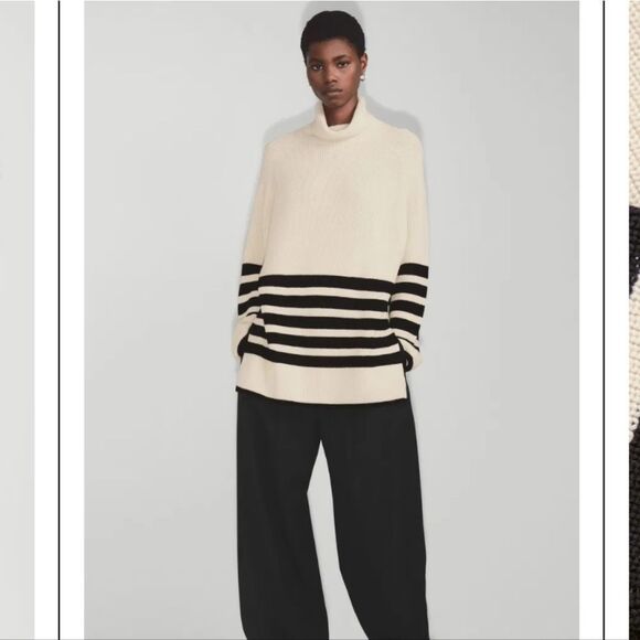 COS Sweaters - Cos Roll-Neck Striped Jumper